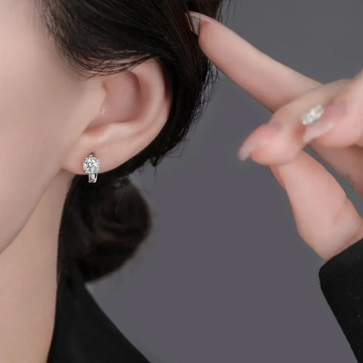 Pendientes cuadrados Nadine | Oro Blanco