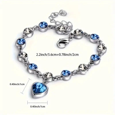 Pulsera Brillante Corazón del Océano
