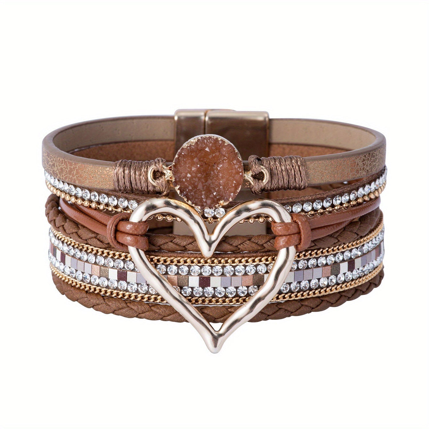 Pulsera de Cuero Múltiple Bohemia