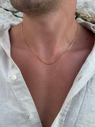 CADENA DE ALAMBRE | Oro de 18K