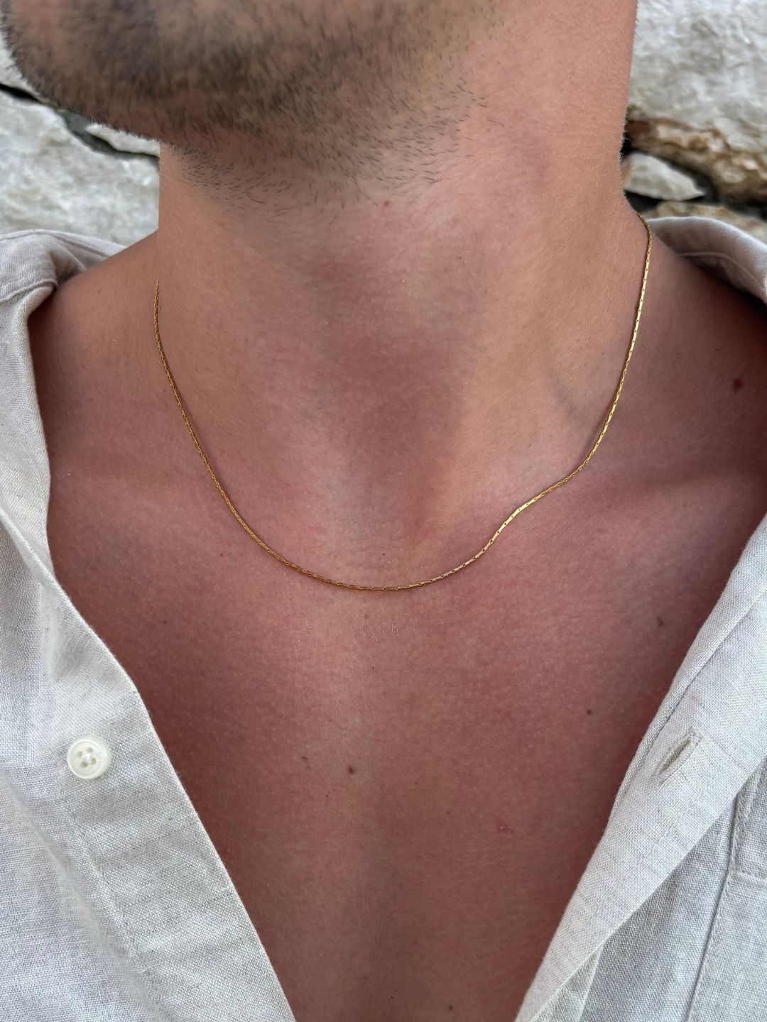 CADENA DE ALAMBRE | Oro de 18K