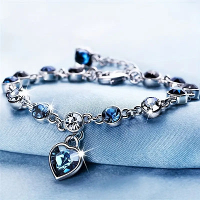 Pulsera Brillante Corazón del Océano