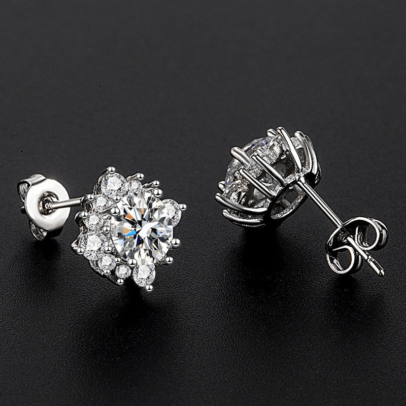 Pendientes Luna Glow | Oro blanco