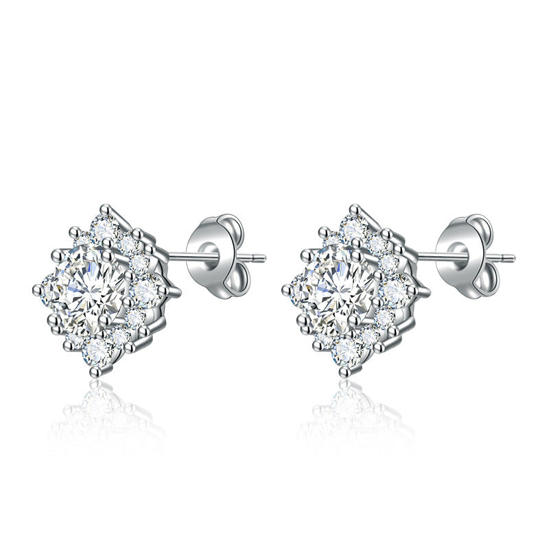 Pendientes Luna Glow | Oro blanco