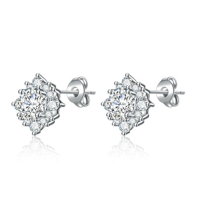 Pendientes Luna Glow | Oro blanco