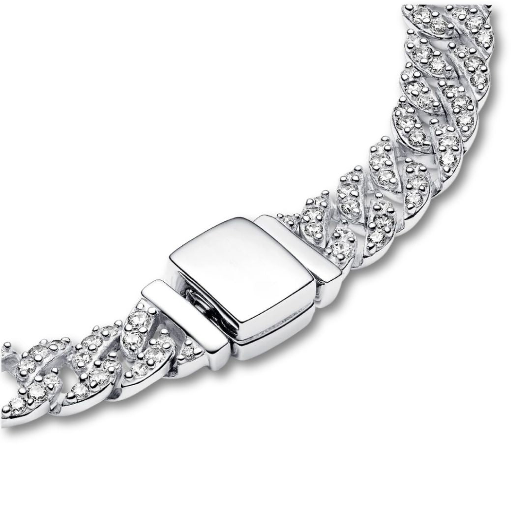 Pulsera Cubana de Moissanita | Oro