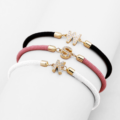 Pulsera Inicial de Diamante de Unidad Personalizada