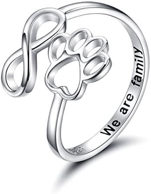 Anillo Artesanal de Patita y Corazón – Ajustable en Plata de Ley 925