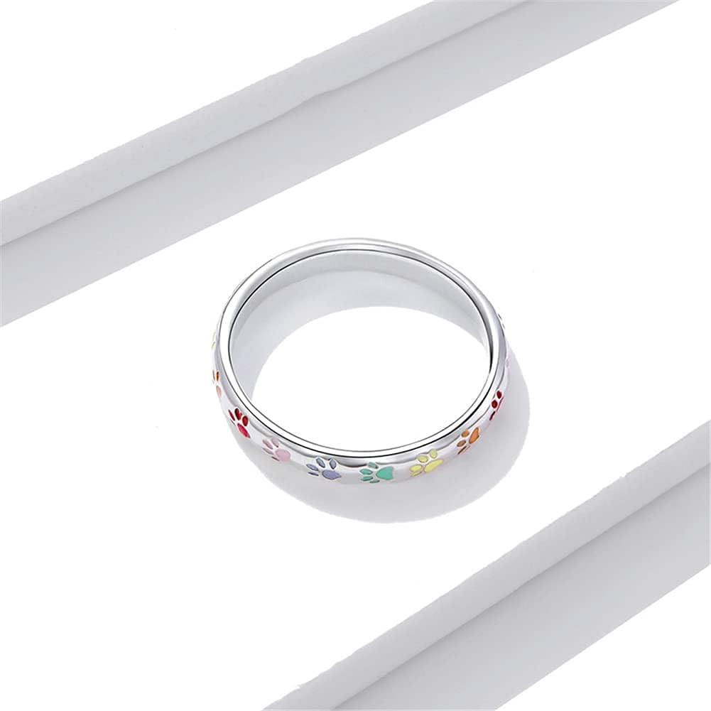 Anillo de Plata Esterlina con Diseño de Huella