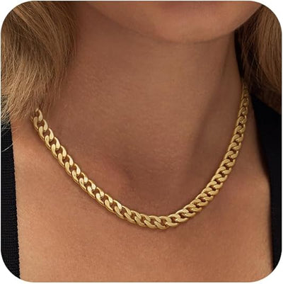 Cavaro™ | Collar de eslabones cubanos gruesos en oro
