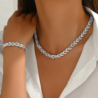 Conjunto de Cola de Pescado de Cristal Elegante