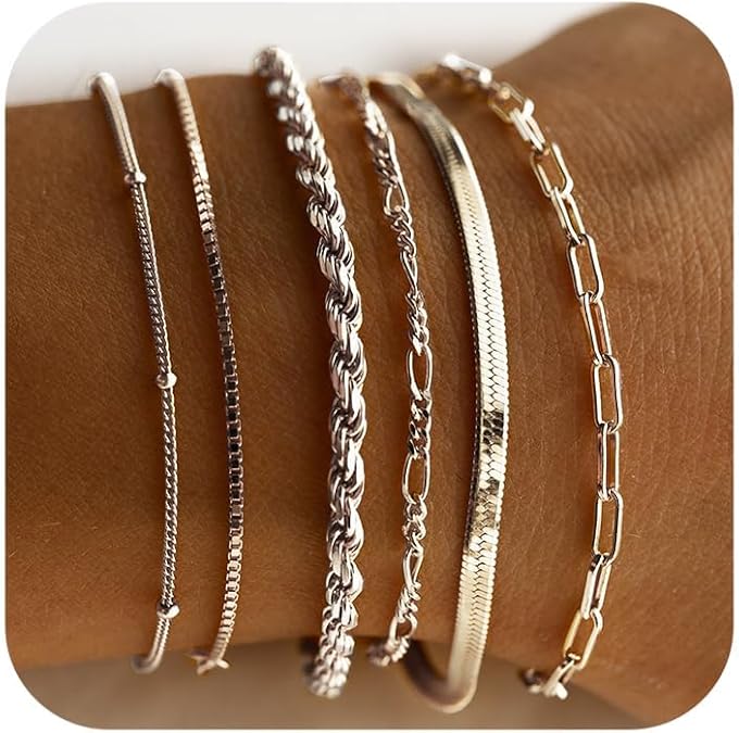 Conjunto de pulseras Isabella Vernetta | Oro Blanco