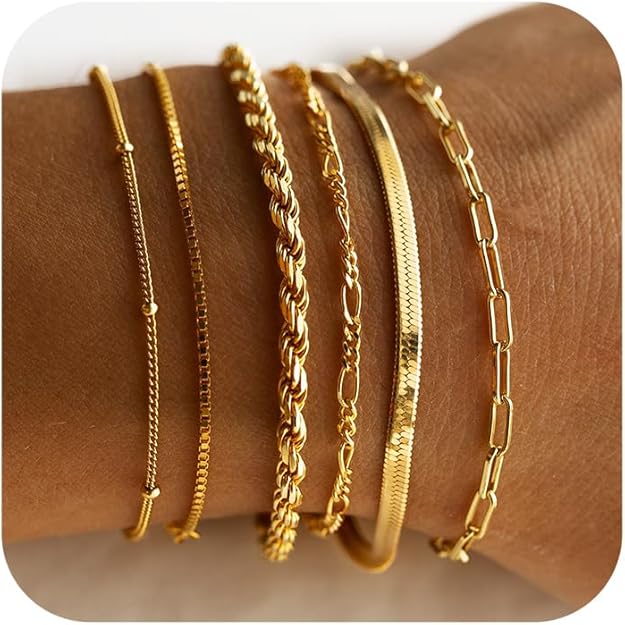 Conjunto de pulseras Isabella Vernetta | Oro