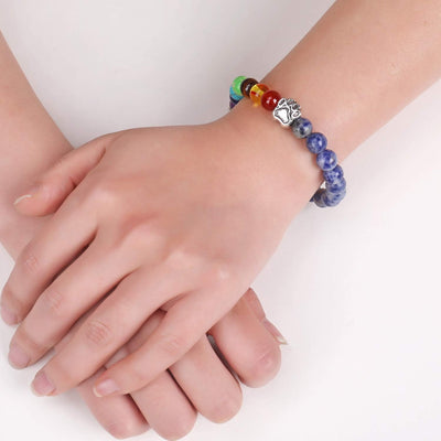 Pulsera Conmemorativa del Puente Arcoíris – Regalo de 7 Cuentas de Chakra por Pérdida de Mascota