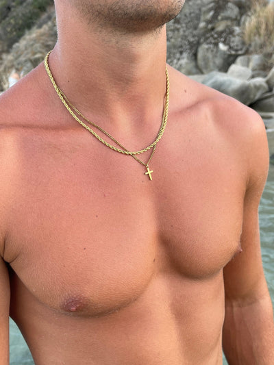 CADENA CRUZADA | Oro de 18K