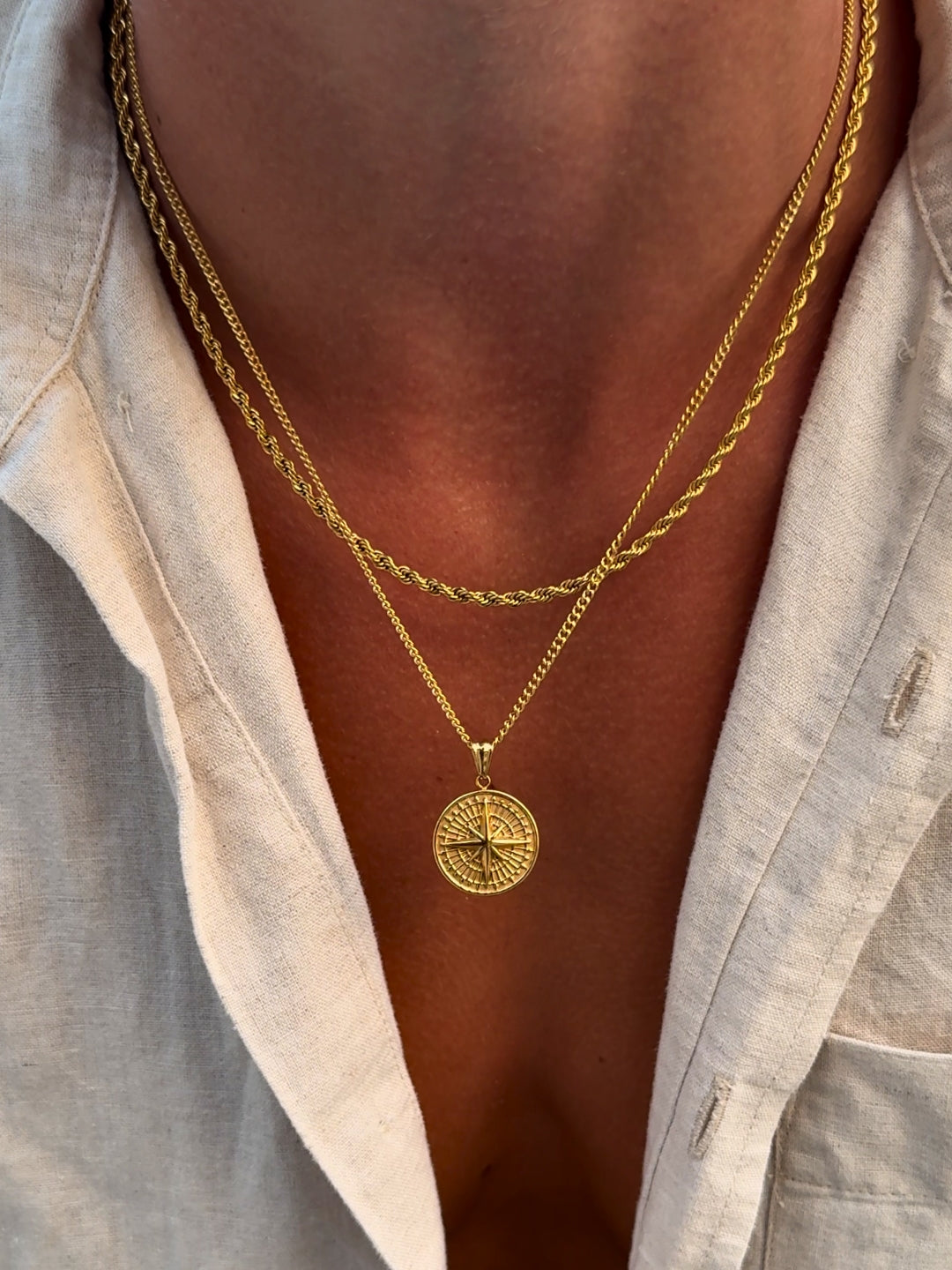 CADENA COMPÁS | Oro de 18K