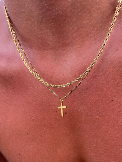 CADENA CRUZADA | Oro de 18K
