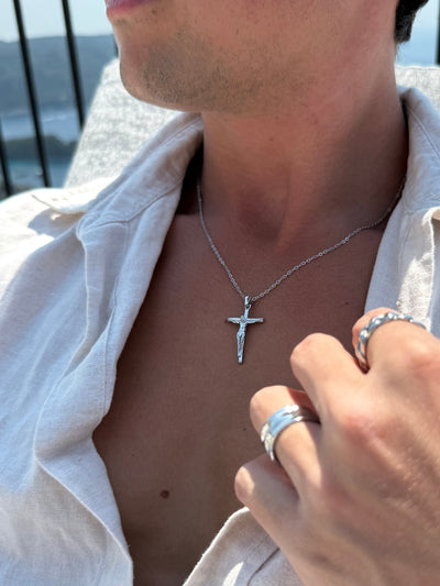 CADENA CON CRUCIFIXO | Plata