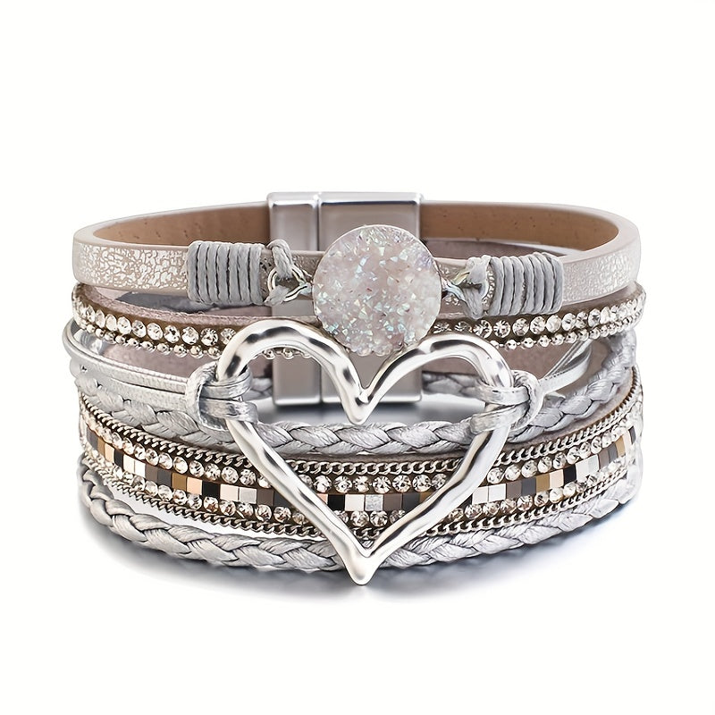 Pulsera de Cuero Múltiple Bohemia