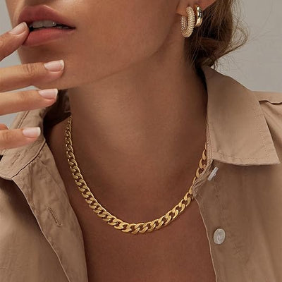 Cavaro™ | Collar de eslabones cubanos gruesos en oro