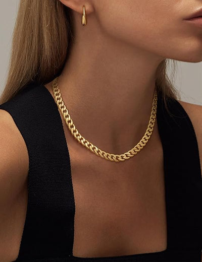 Cavaro™ | Collar de eslabones cubanos gruesos en oro