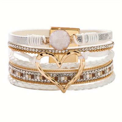 Pulsera de Cuero Múltiple Bohemia