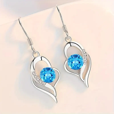 Pendientes Elegantes con Forma de Corazón
