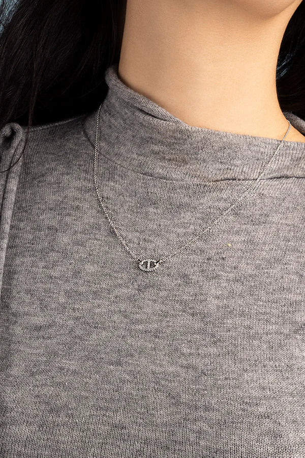 Collar Isla Marina | Oro Blanco