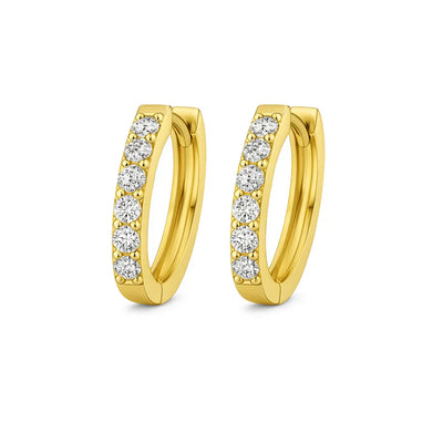 Pendientes Huggie de Moissanita | Oro