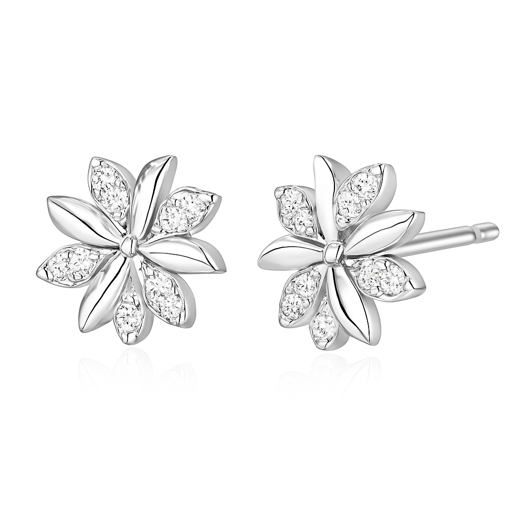 Pendientes Camille | Oro blanco