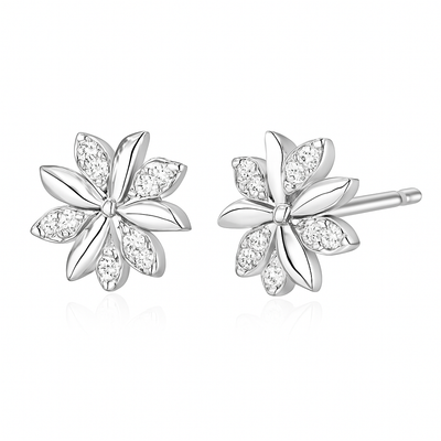 Pendientes Camille | Oro blanco