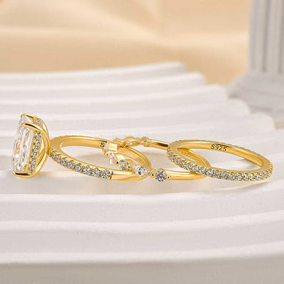 Conjunto de Anillos de Boda Jaily 3PC | dorado