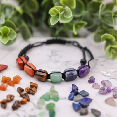 Pulsera de Riqueza de Piedras Mágicas Naturales Hechas a Mano
