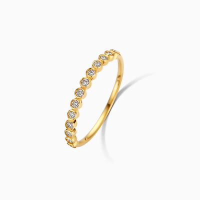 Anillo Burbuja de Diamante | Oro Blanco
