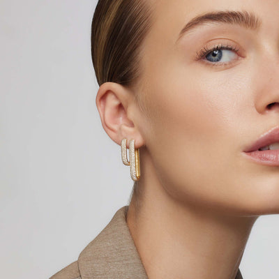 Aros Pavé de Icono | Oro
