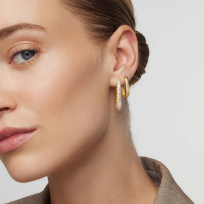 Aros Pavé de Gran Tamaño | Oro