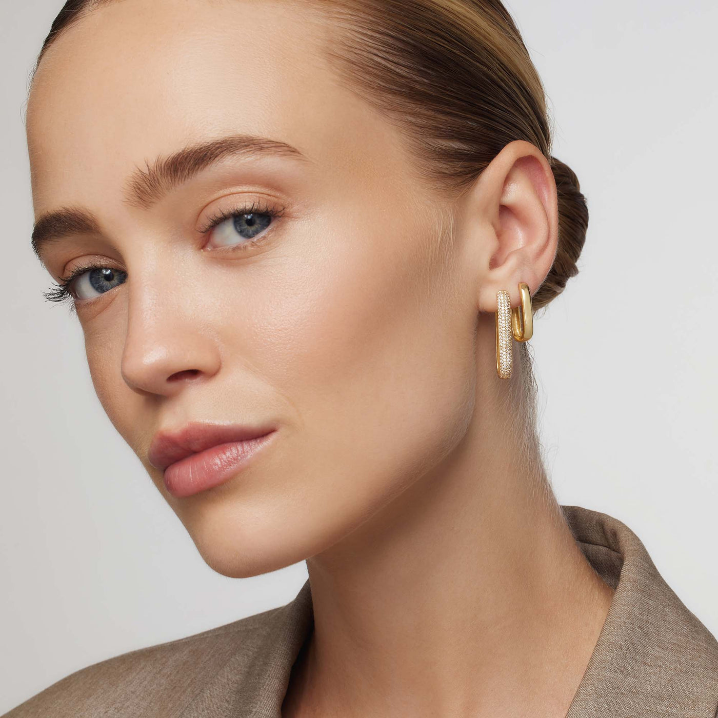Aros Pavé de Gran Tamaño | Oro