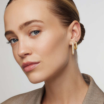 Aros Pavé de Gran Tamaño | Oro