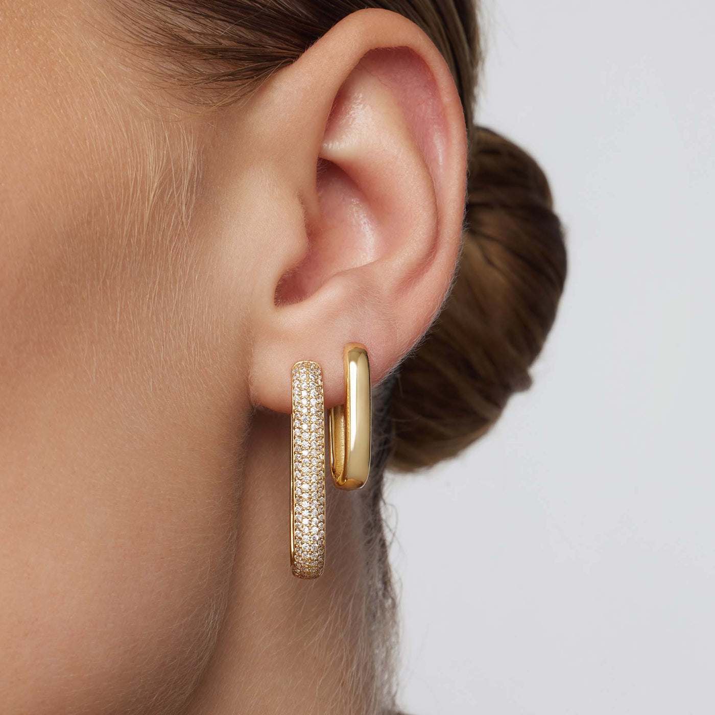 Aros Pavé de Gran Tamaño | Oro
