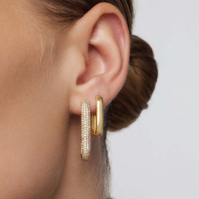 Aros Pavé de Gran Tamaño | Oro