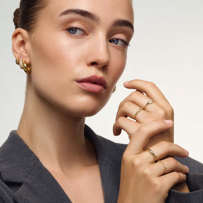 Anillo Burbuja de Diamante | Oro Blanco