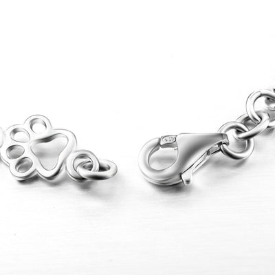 Pulsera de Encanto de Huella de Perro y Hueso de Edición Limitada