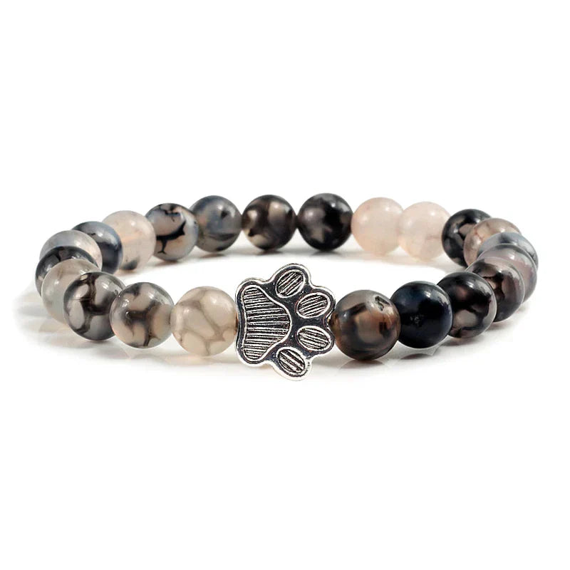 Pulsera de Patas con Cuentas – Diseño de Piedra Natural
