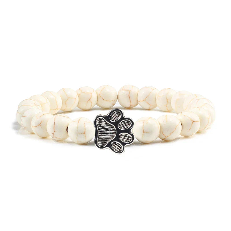 Pulsera de Patas con Cuentas – Diseño de Piedra Natural