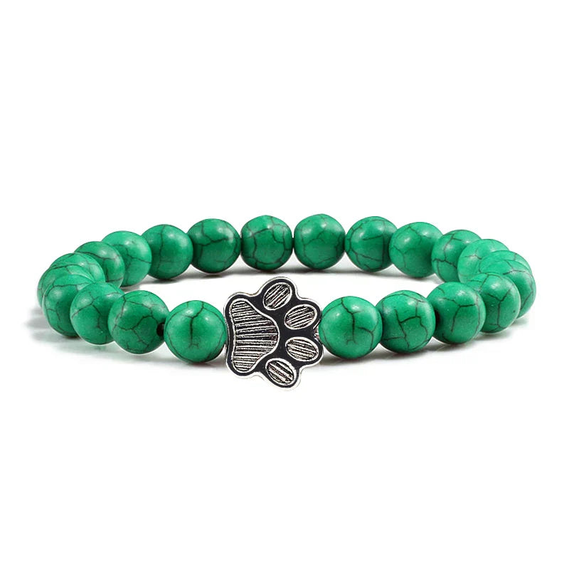 Pulsera de Patas con Cuentas – Diseño de Piedra Natural