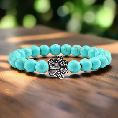 Pulsera de Patas con Cuentas – Diseño de Piedra Natural