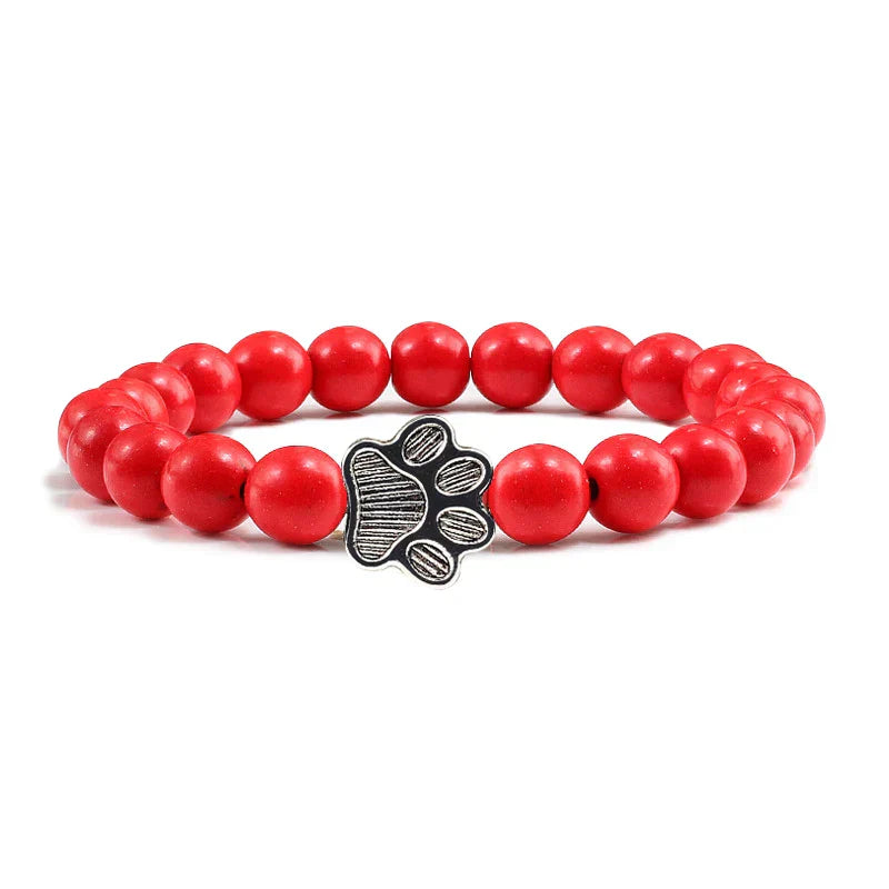 Pulsera de Patas con Cuentas – Diseño de Piedra Natural