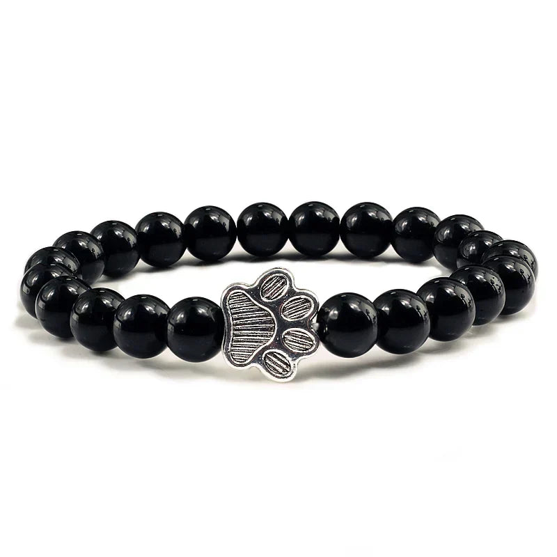 Pulsera de Patas con Cuentas – Diseño de Piedra Natural