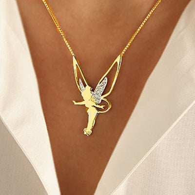 Collar de Hada de la Suerte en Plata Esterlina y Oro