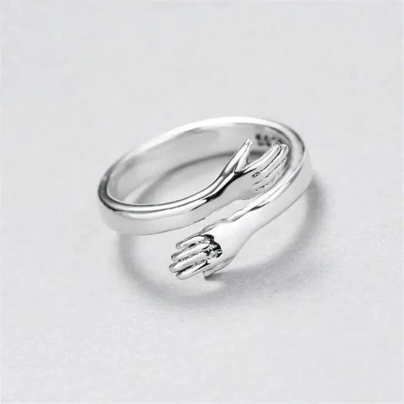 Anillo de Abrazo Ajustable de Plata